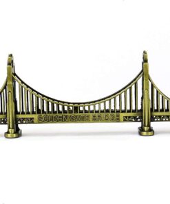 PROW® Golden Gate Bridge 7 inch Souvenir Statues American Travel Model Plating Architecture Bridge Metal Tabletop Decoration Children's Gifts Sculptures