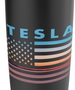 Vintage Sunset American Flag Tesla, West Virginia Stainless Steel Insulated Tumbler