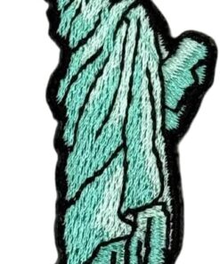 3.5" Statue of Liberty Iron On Patch - Embroidered New York Traveler USA American Travel Applique Appliques Iron On Sew On Patches for Holes, Clothing, Jeans, Hat, Backpacks, Clothes