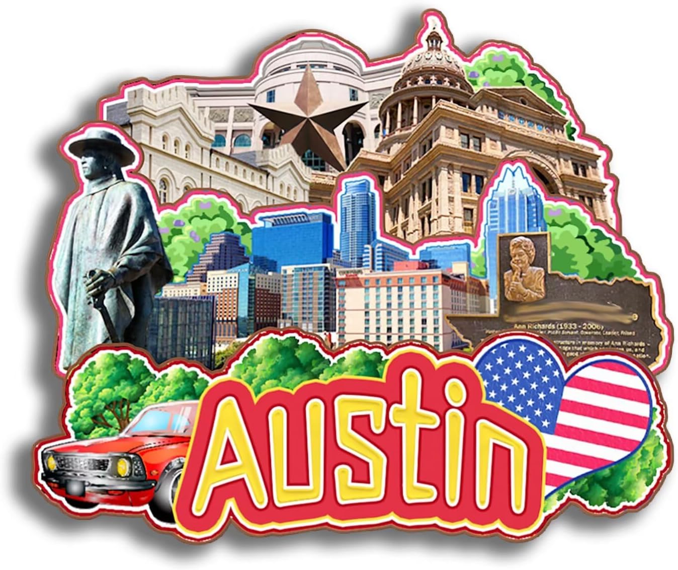 Dwutahcy 3D Wooden Fridge Magnet for National Park of American Samoa Texas USA Travel Souvenirs Gifts Classic Home Crafts Collectibles Kitchen Decoration Office Whiteboard Landmark - Image 14