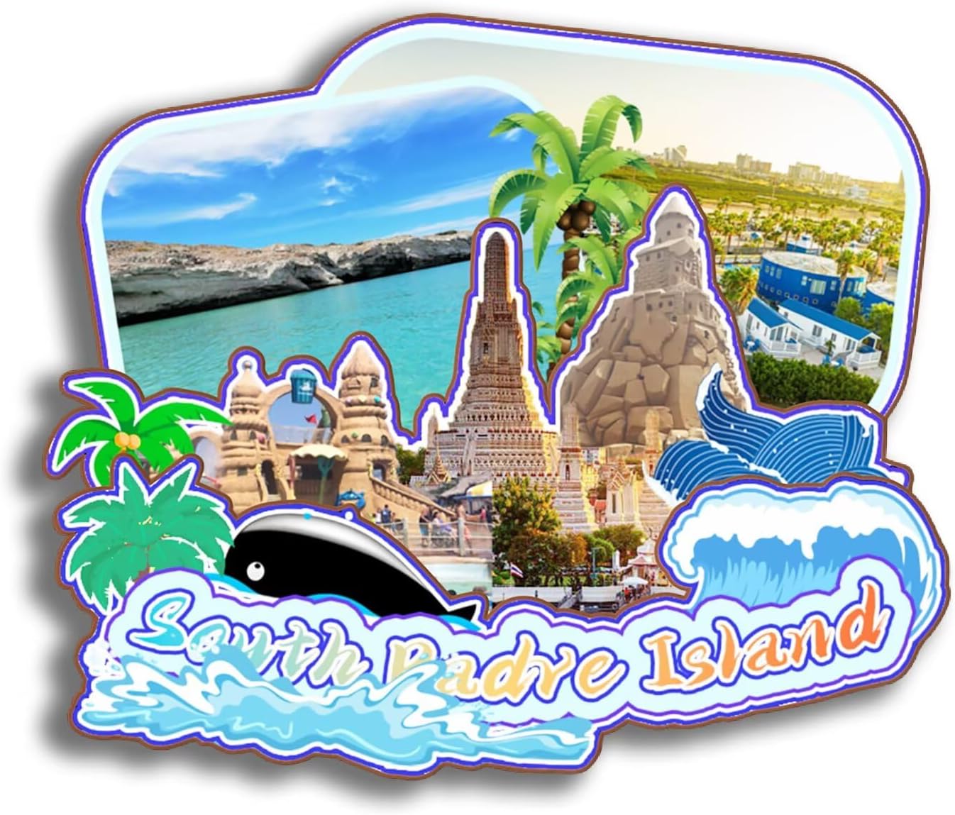 Dwutahcy 3D Wooden Fridge Magnet for National Park of American Samoa Texas USA Travel Souvenirs Gifts Classic Home Crafts Collectibles Kitchen Decoration Office Whiteboard Landmark - Image 46