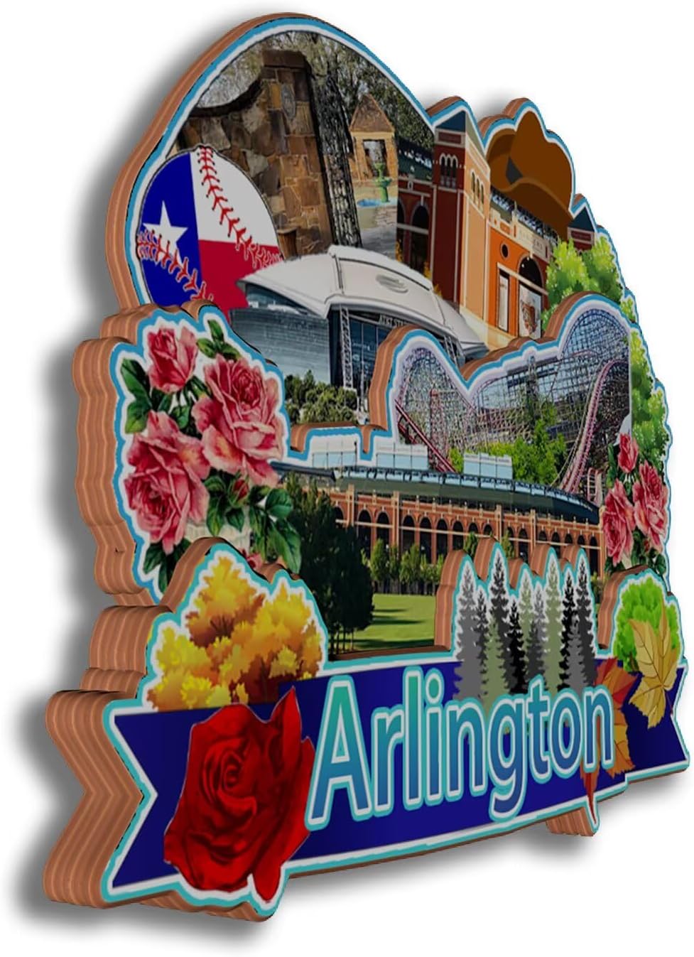 Dwutahcy 3D Wooden Fridge Magnet for National Park of American Samoa Texas USA Travel Souvenirs Gifts Classic Home Crafts Collectibles Kitchen Decoration Office Whiteboard Landmark - Image 40