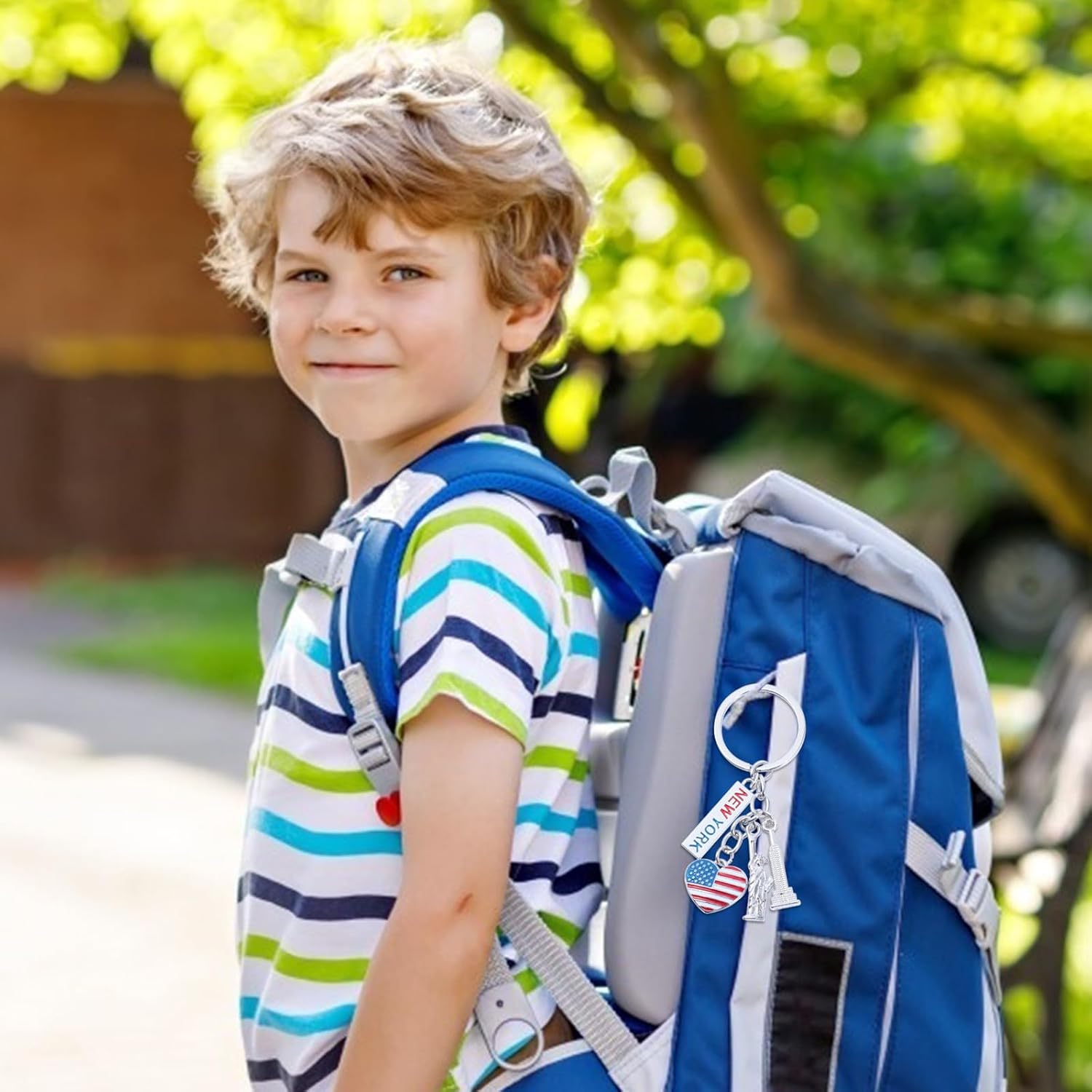 jojofuny Independence Day Keychain Statue of Liberty Pendant 2.75 Inch Patriotic Accessories for Backpacks and Handbags Unique American Travel Souvenir Charm - Image 8