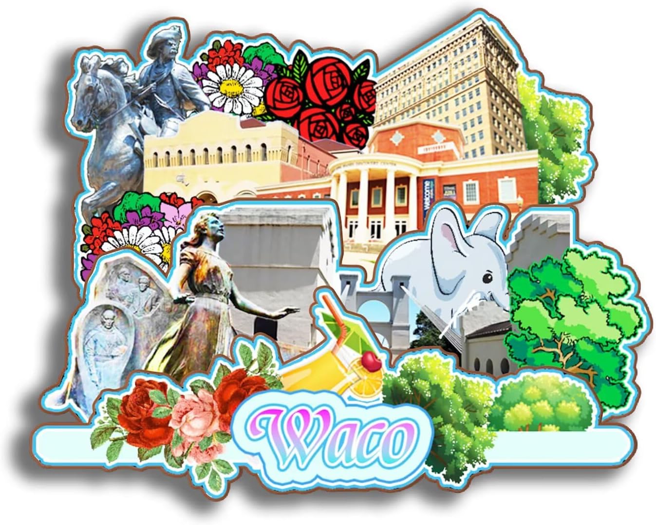 Dwutahcy 3D Wooden Fridge Magnet for National Park of American Samoa Texas USA Travel Souvenirs Gifts Classic Home Crafts Collectibles Kitchen Decoration Office Whiteboard Landmark - Image 4