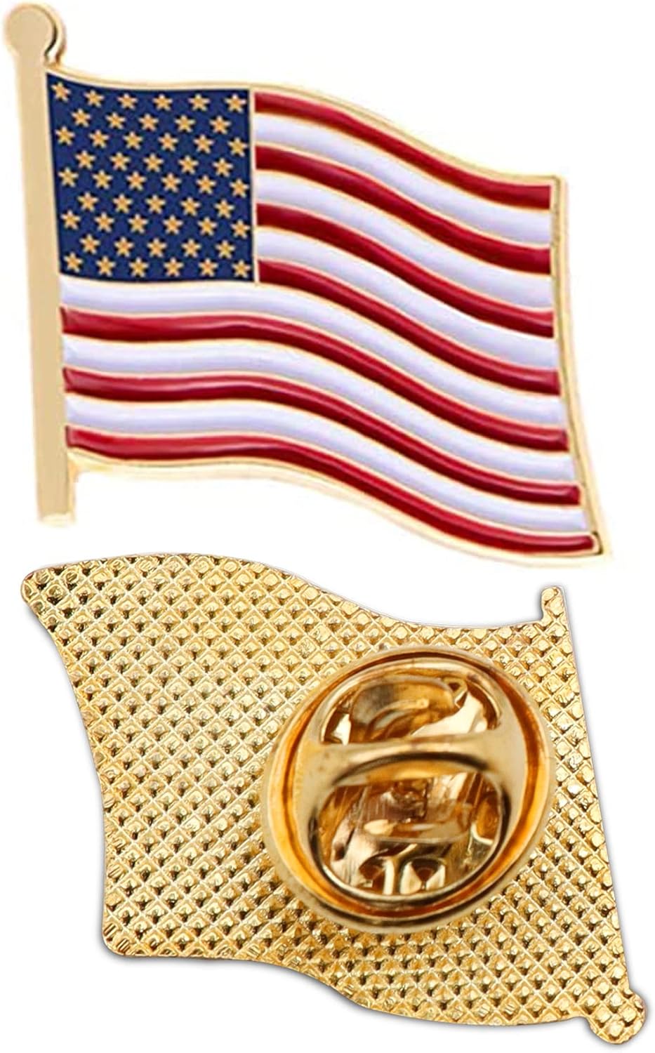 10/20/50/100 Pack- American Flag Lapel Pins Bulk -1” Metal Patriotic US Lapel Pins Badge Souvenir For Hat Bag Travel Gifts Shipping in the USA