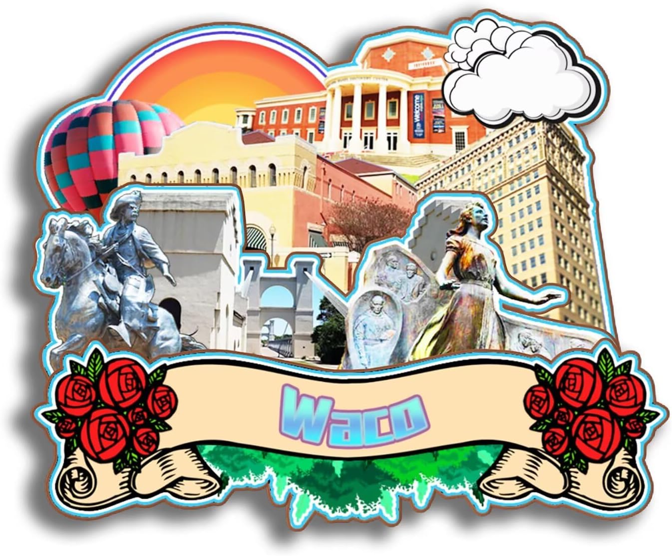 Dwutahcy 3D Wooden Fridge Magnet for National Park of American Samoa Texas USA Travel Souvenirs Gifts Classic Home Crafts Collectibles Kitchen Decoration Office Whiteboard Landmark - Image 16