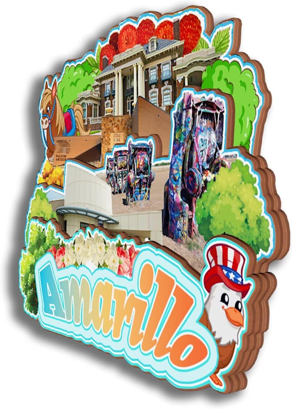 Dwutahcy 3D Wooden Fridge Magnet for National Park of American Samoa Texas USA Travel Souvenirs Gifts Classic Home Crafts Collectibles Kitchen Decoration Office Whiteboard Landmark - Image 20