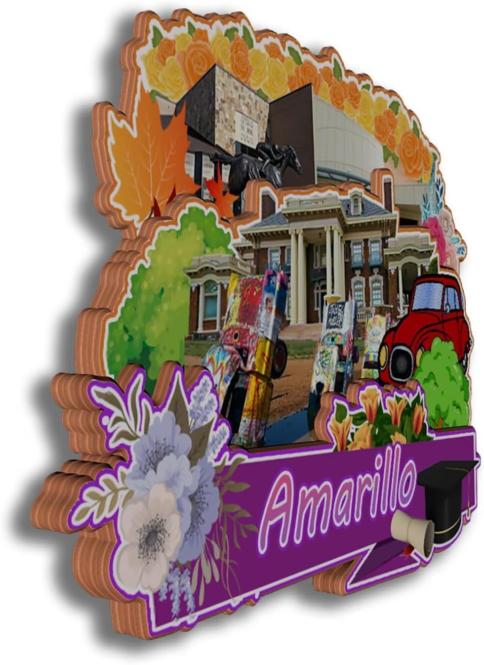 Dwutahcy 3D Wooden Fridge Magnet for National Park of American Samoa Texas USA Travel Souvenirs Gifts Classic Home Crafts Collectibles Kitchen Decoration Office Whiteboard Landmark - Image 27