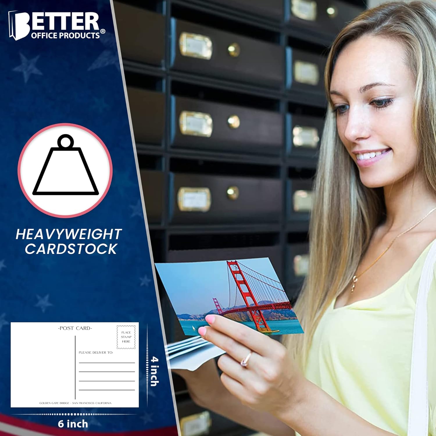 Better Office Products 50 Pack Travel Postcards, Famous US Landmarks and Historical Sites, High Gloss Photo Post Cards, 4 x 6 inch, 25 Amazing Photos of National Landmarks - Image 4