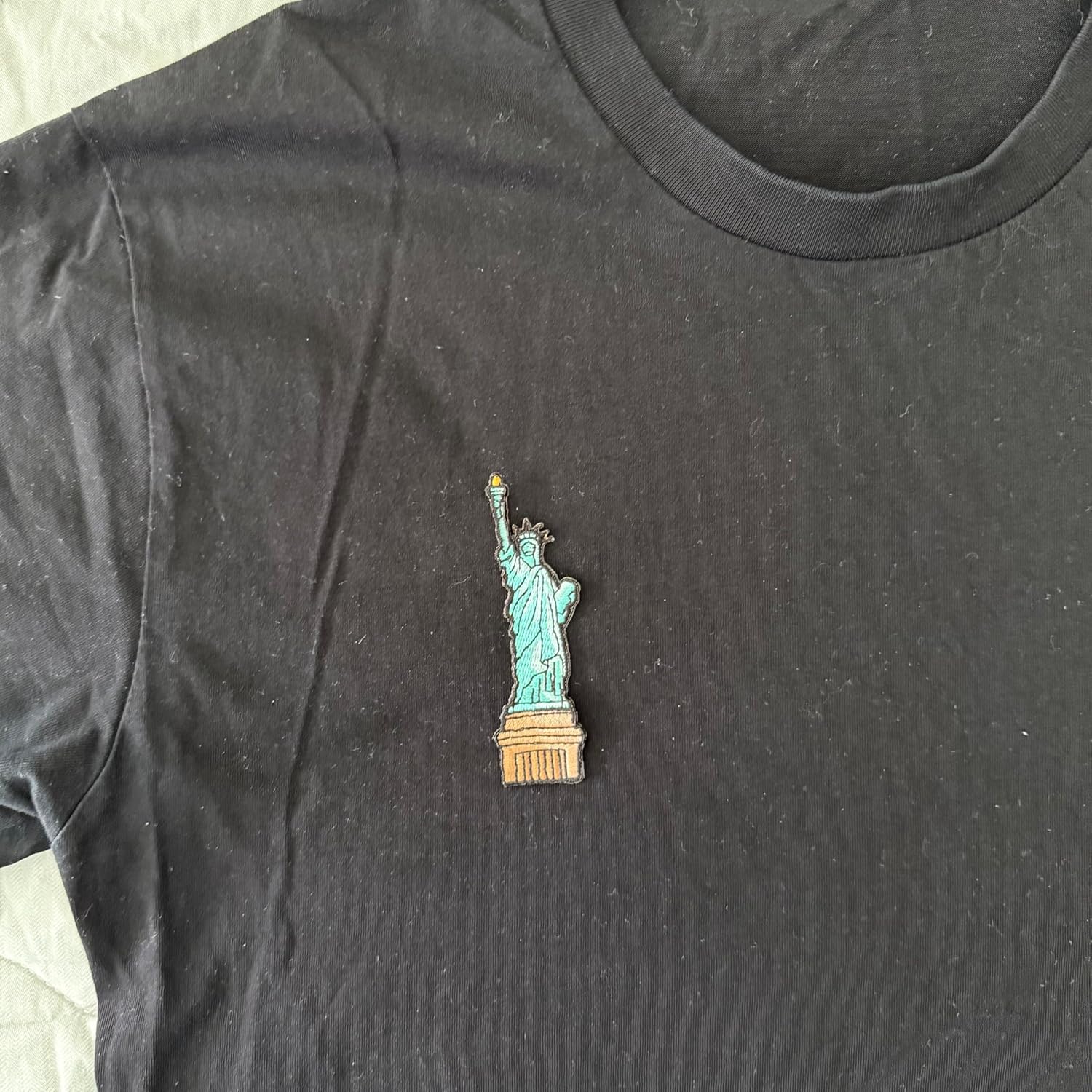 3.5" Statue of Liberty Iron On Patch - Embroidered New York Traveler USA American Travel Applique Appliques Iron On Sew On Patches for Holes, Clothing, Jeans, Hat, Backpacks, Clothes - Image 3